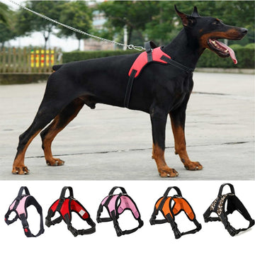 Big Heavy Duty Dog Pet Harness Collar Adjustable Padded